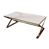 Furniture Imports LTD Zion Gold Coffee Table With Polar White Sintered Top 2 Furniture Imports LTD Zion Gold Coffee Table With Polar White Sintered Top