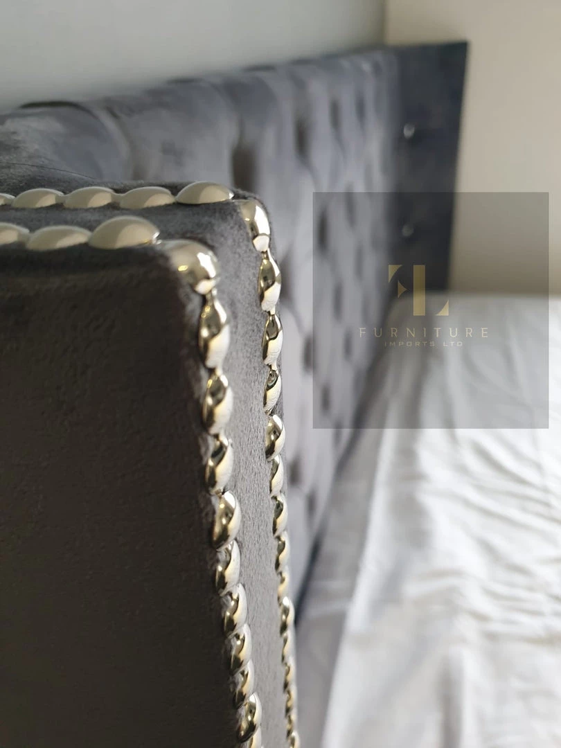 Furniture Imports LTD BED COLLECTION Luxe Curved Wingback Plush Velvet Bed 19 Furniture Imports LTD BED COLLECTION Luxe Curved Wingback Plush Velvet Bed