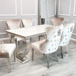 Furnish 365 Arianna Marble Dining Table Only