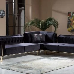 TURKISH Scarlet Corner Sofa Range In Plush Velvet