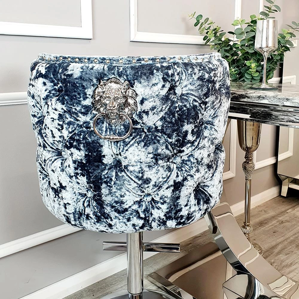 Furnish LUXURY BARSTOOLS Valentino Barstool Lustro Crushed Velvet 3 Furnish LUXURY BARSTOOLS Valentino Barstool Lustro Crushed Velvet