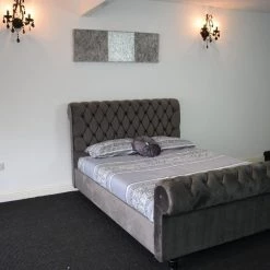 FIL SANTIAGO PLUSH VELVET BEDSTEAD BED COLLECTION