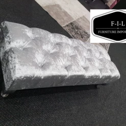 Furniture Imports LTD Crushed Velvet Chesterfield FootStool With CRYSTAL DIAMONDS Pouffe Footstool Living Room Footstool 15 Furniture Imports LTD Crushed Velvet Chesterfield FootStool With CRYSTAL DIAMONDS Pouffe Footstool Living Room Footstool