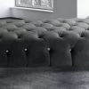 Furniture Imports LTD Italian Velvet Buttoned Footstool