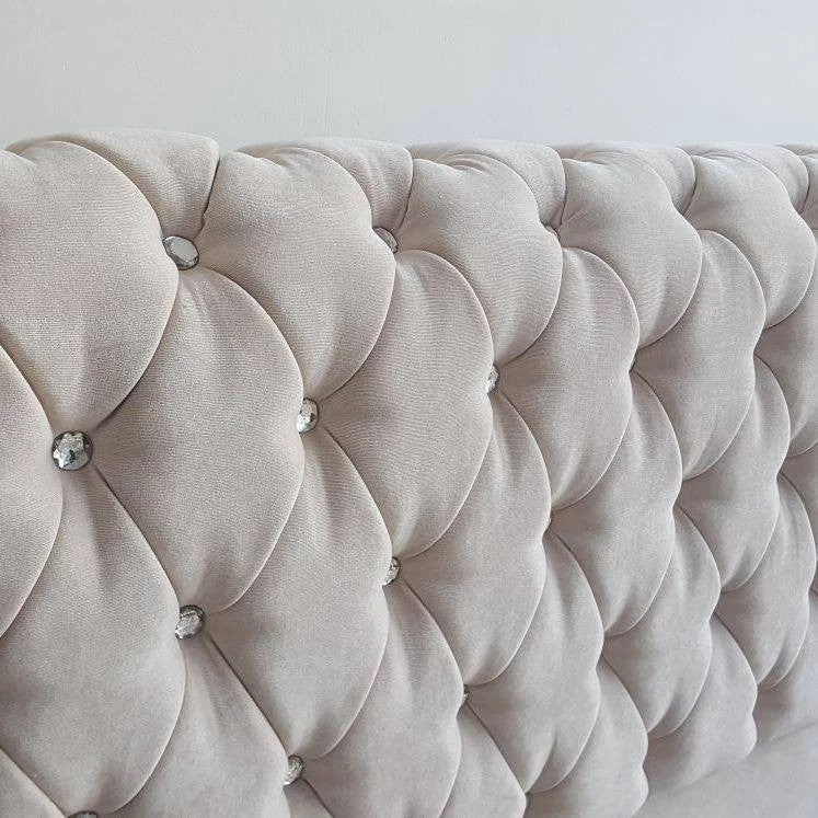 BESPOKEZ Santiago Plush Velvet Bedstead 5 BESPOKEZ Santiago Plush Velvet Bedstead