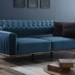 TURKISH DUBAI SOFA COLLECTION Amara 3+2 Sofa Range Plush Velvet - Choose Combination