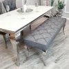 Furnish Louis Dining Bench - Leather DINING CHAIRS