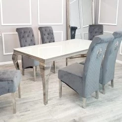 Furnish Imperial Marble/Glass Dining Table Only - Many Sizes & Colours