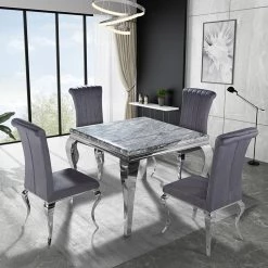 Furnish Imperial Marble/Glass Dining Table Only - Many Sizes & Colours