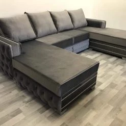 Velvetsofa SOFAS Ambassador Premium Velvet Double Chaise Corner Sofa Suite 20 Velvetsofa SOFAS Ambassador Premium Velvet Double Chaise Corner Sofa Suite