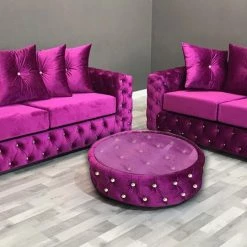 Velvetsofa SOFAS ASHTON FRENCH VELVET U CORNER SOFA RANGE